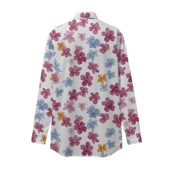 Chemise Chic à imprimé Floral noir pour femmes