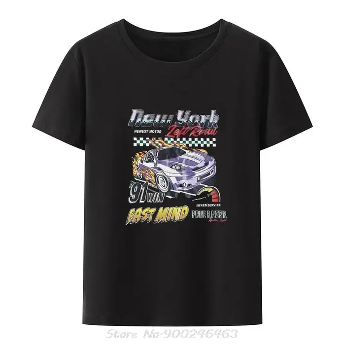 T-shirt unisexe à manches courtes imprimé graphique de voiture pour hommes, t-shirt respirant, mode