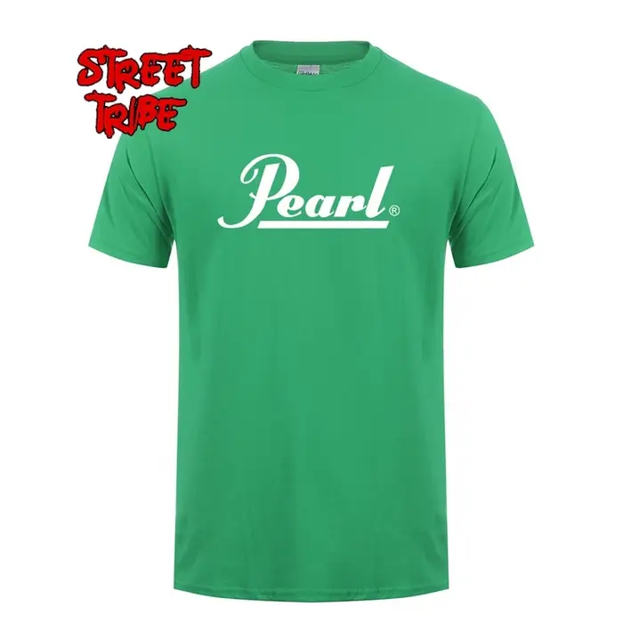 Tambours marque hommes T-shirts été nouvelle perle t-shirt col rond Hip Hop coton musique T-shirts h