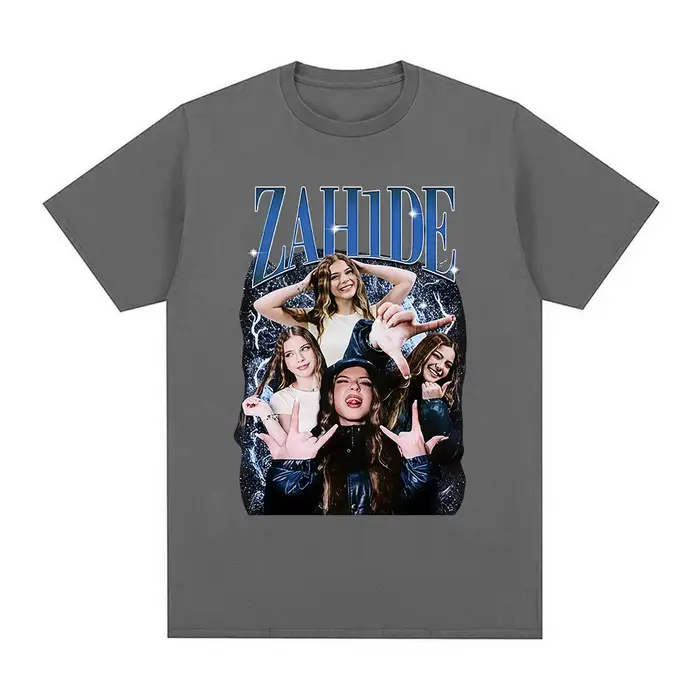 Zahide Merch T-shirt imprimé graphique hommes femmes mode Hip Hop T-shirts coton décontracté surdimensionné à manches