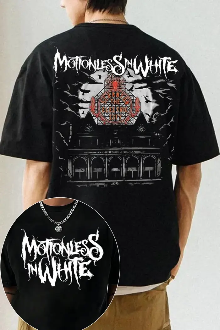 Nouveau T-shirt graphique Motionless in White 2026 pour homme et femme