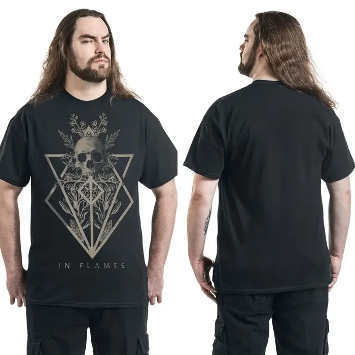 T-shirt en coton unisexe à motif Top in Flames