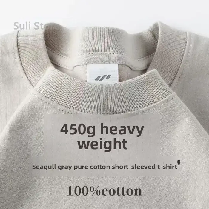 100% coton T-shirts unisexe 450G haute qualité blanc