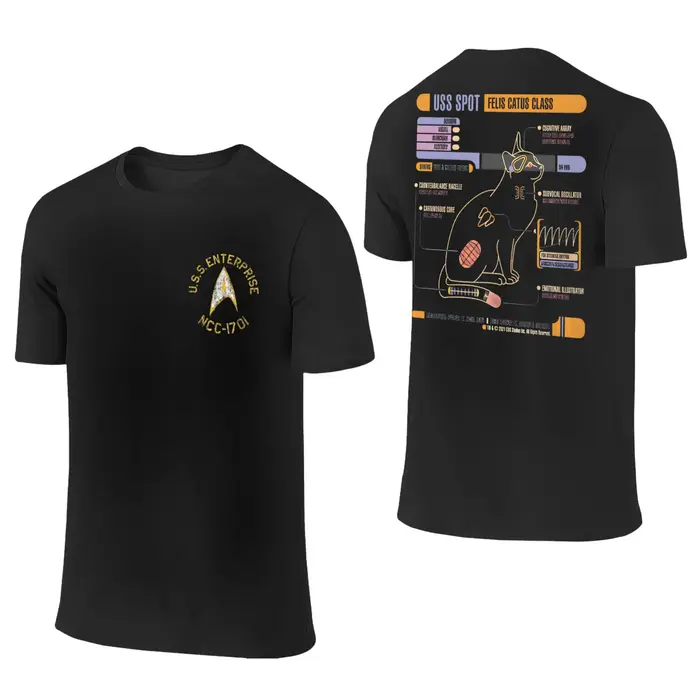 Stars Treks film t-shirts hommes femmes 100% coton drôle T-Shirt col rond schéma d'entreprise américaine