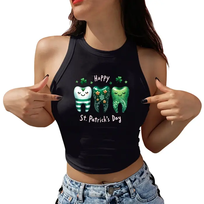 Nadanbao-Haut court pour femme, Saint Patrick's Day Love, Lucky Graphic, Précieux, Y-Peace Love, FibShirts irlandais sexy, Vêtements Y2K
