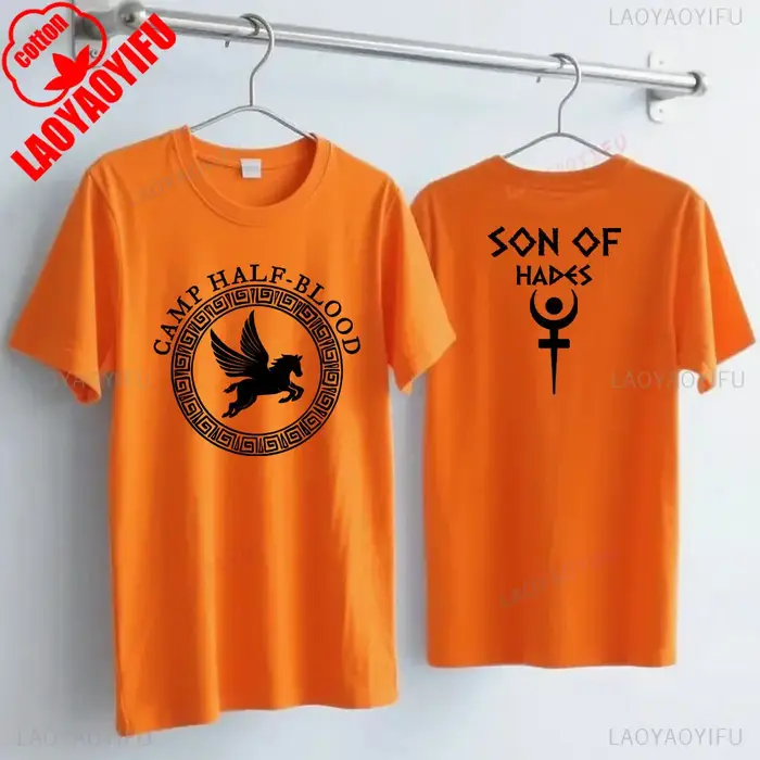 Camp demi-sang hommes femmes T-shirt Long île perce Jack fils Orange