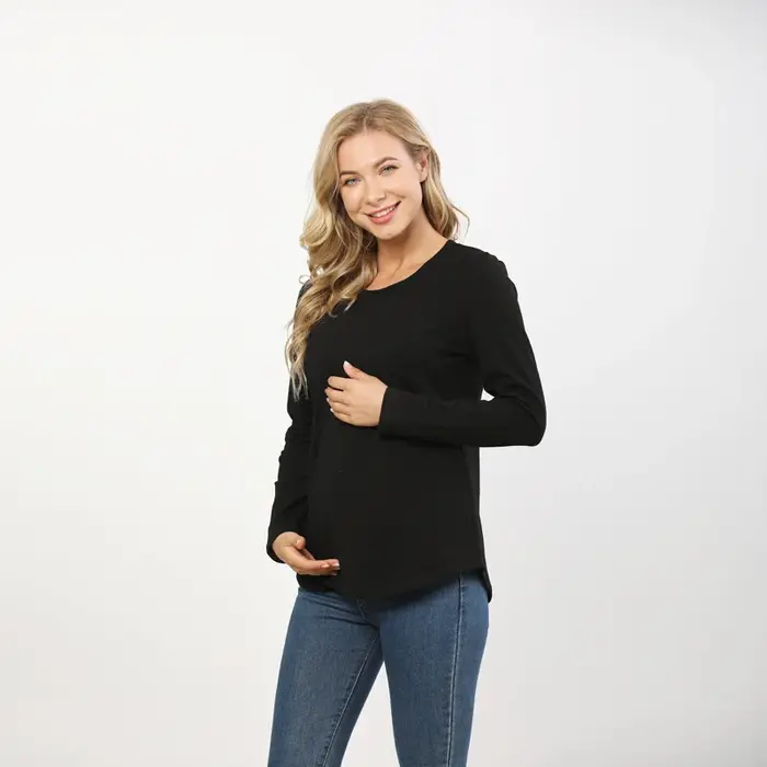 Automne à manches longues grossesse vêtements de maternité hauts d'allaitement pour les femmes encei
