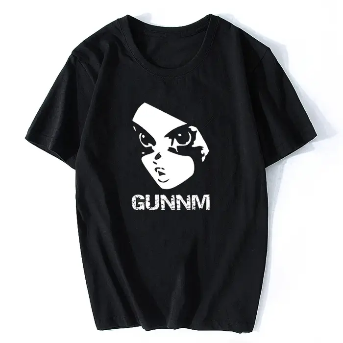 Bataille ange Alita T-shirt Gunnm Anime Gully Gally mode Style noir