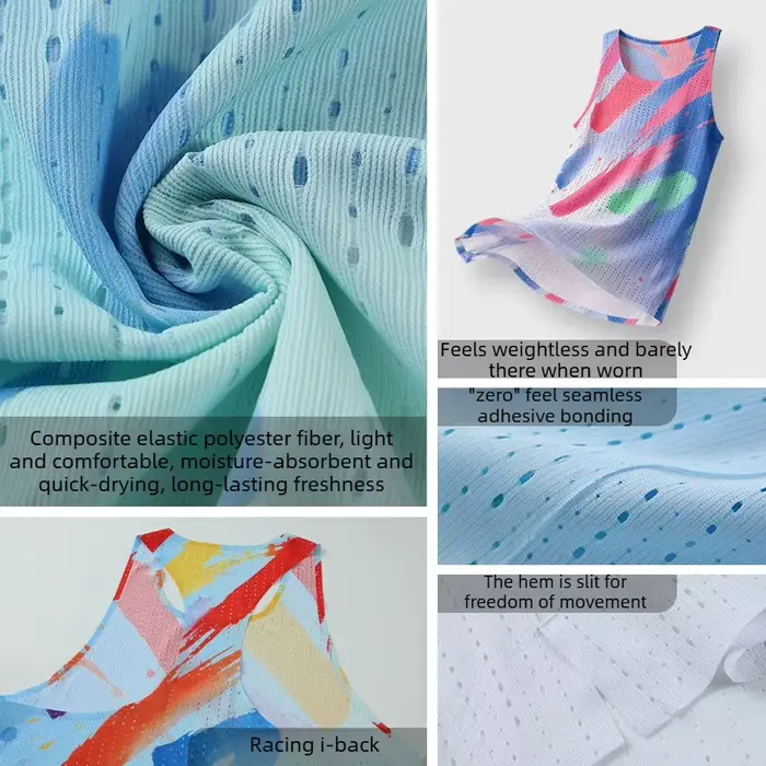 Débardeur de course Marathon pour homme – Maillot de sport sans manches à séchage rapide en tissu léger et respirant pour l'entraînement et la gym