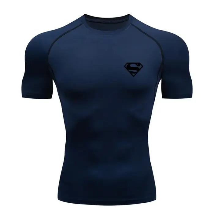 T-shirt de compression homme 2026 à manches courtes – Maillot de sport fitness