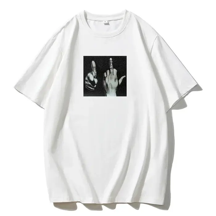 À la mode Ins personnalisé rue décontracté gothique coton imprimé femmes T-shirt 2025 été grande tai