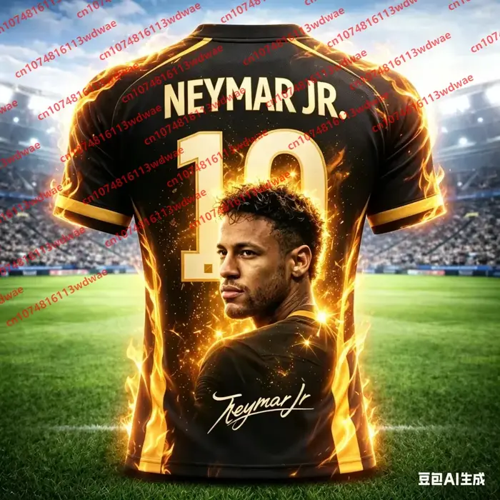 T-shirt de football Neymar respirant et à séchage rapide
