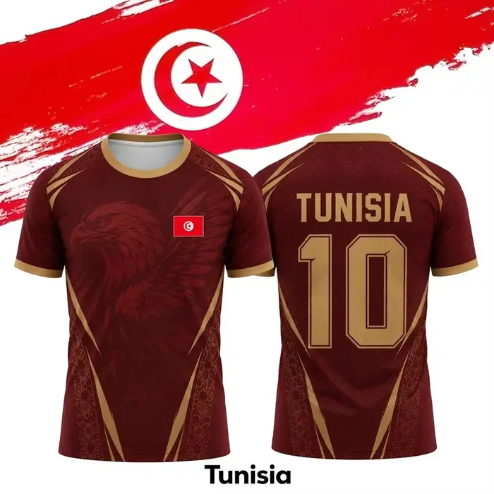 Maillot de football de l'équipe nationale de Tunisie pour hommes