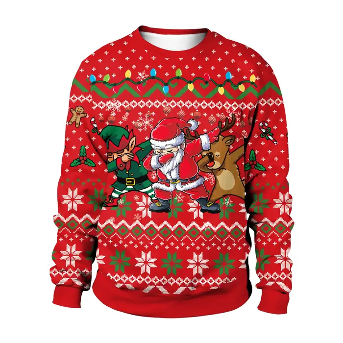 Sweat-shirt drôle de Noël pour femmes, pulls de tête de chien, sweat à capuche renne sautant, Climax