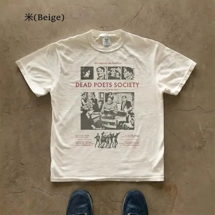 T-shirt du club des poètes morts | T-shirt à motif d'affiche de film, T-shirt pour homme, été, nou