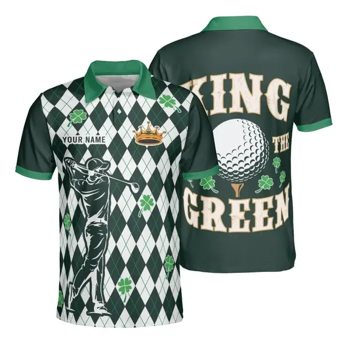 Polo à motif de la Saint-Patrick pour hommes, t-shirts de golf personnalisés imprimés en 3D, hauts à