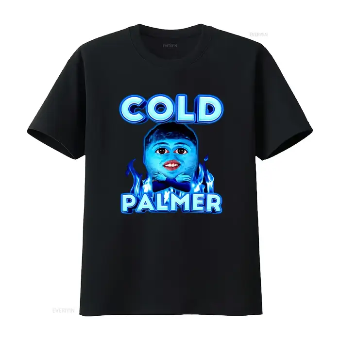 Cold Palmer Cole M T-shirt en coton Fun Meme vintage Graphique délavé Polyvalent Casual Confortable Doux Vêtements de créateurs unisexes
