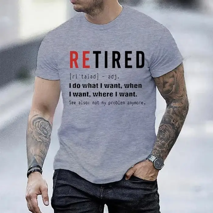 T-shirt Retired Defination pour hommes et femmes