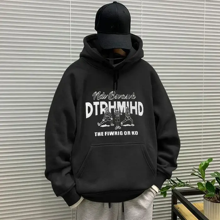 Sweat-shirt à capuche pour hommes, nouveau Style coréen, mode Harajuku, ample, hiver, esthétique, de