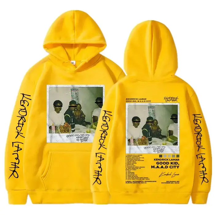 Hip Hop hommes sweat à capuche femme rappeur Kendrick Lamar bon enfant Album graphique imprimé sweats