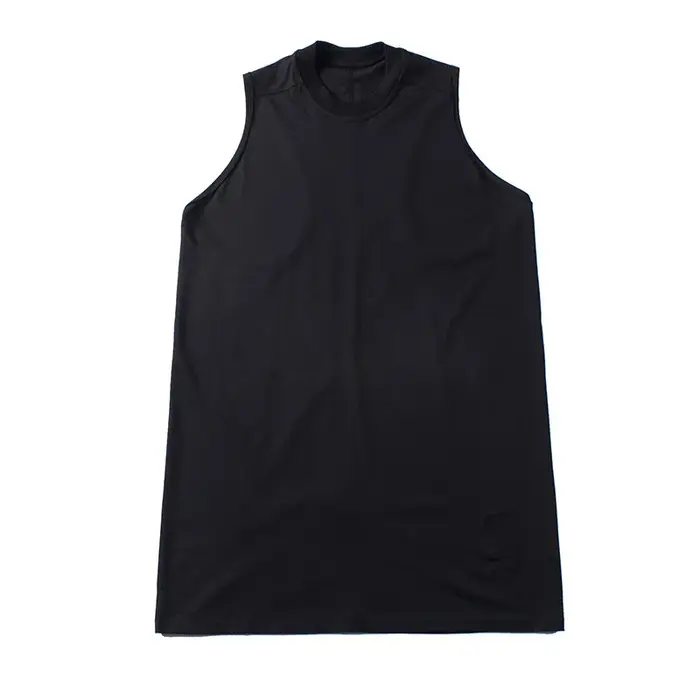Dark RICK RO Style coton haute rue hommes couleur unie petit col épaules dénudées grand en forme de 
