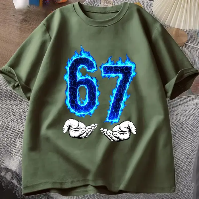 T-shirt Meme 67 pour hommes et femmes