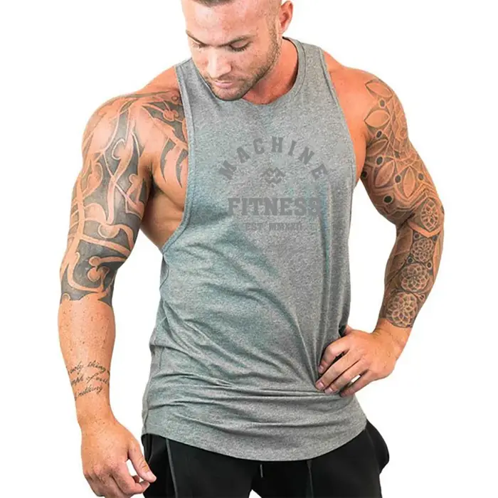 MACHINE FITNESS JUST GYM musculation débardeur hommes gilet d'entraînement coton chemise sans manche