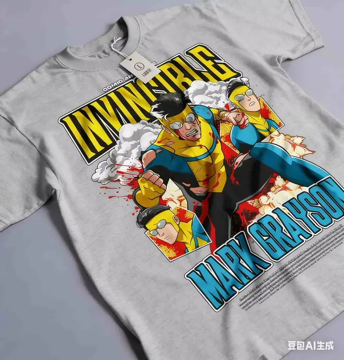 T-shirts d'été pour hommes 2026 Fashion Invincible Comic Anime Mark Grayson Omni-Man, T-shirt à manc