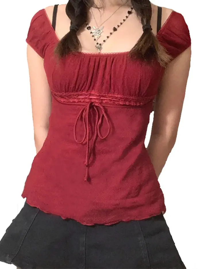 T-shirt en dentelle pour femmes