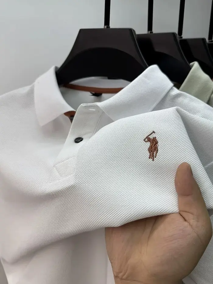 Marque de luxe 100% coton manches courtes polo shirt été nouvelles tendances poney exquis brodé t