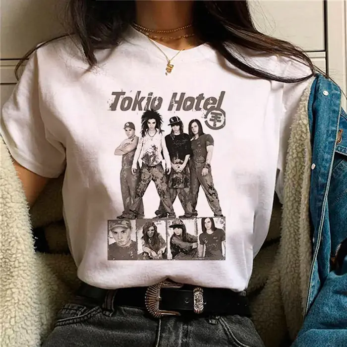 Tokio Hotel top femmes anime harajuku t-shirt drôle femme anime y2k vêtements de créateur