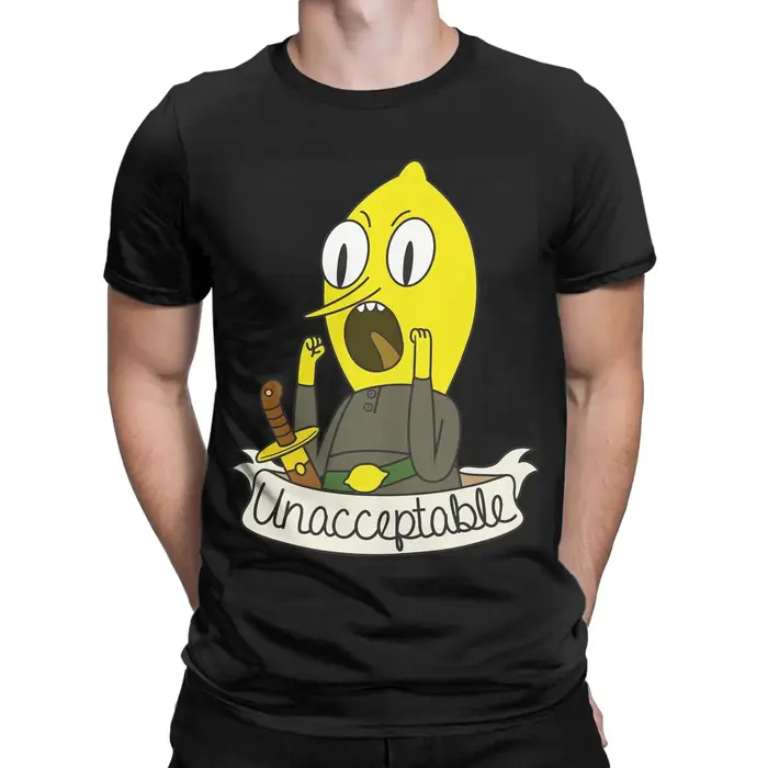 Lemongrab T-Shirts pour hommes amusant 100% coton t-shirt col rond manches courtes