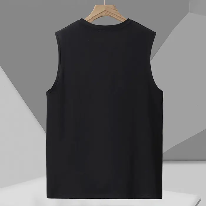 Black White Solid Color Tank Tops Men 10XL 11XL Plus Size