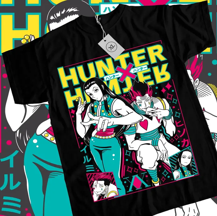 Hisoka T-shirt Gon Killua Neferpitou Hunter x Hunter Anime Manga chemise toutes tailles