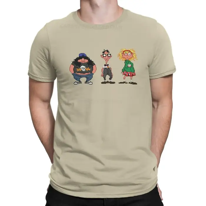 T-shirt en coton avec motif du jeu "Day of the Tentacle" pour homme