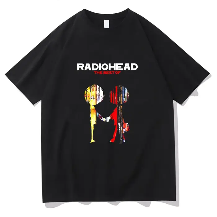 Radiohead The Best of Vintage Rock Band Économie, Album de musique, T-shirt graphique, Hip Hop, Stre
