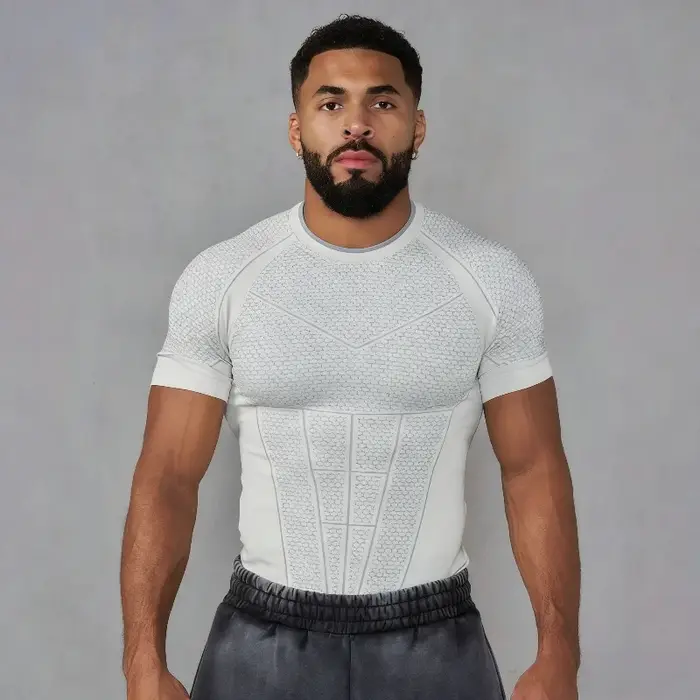 T-Shirt homme Superman Sport Fitness séchage rapide respirant élastique coupe ajustée manches courtes haut d'entraînement