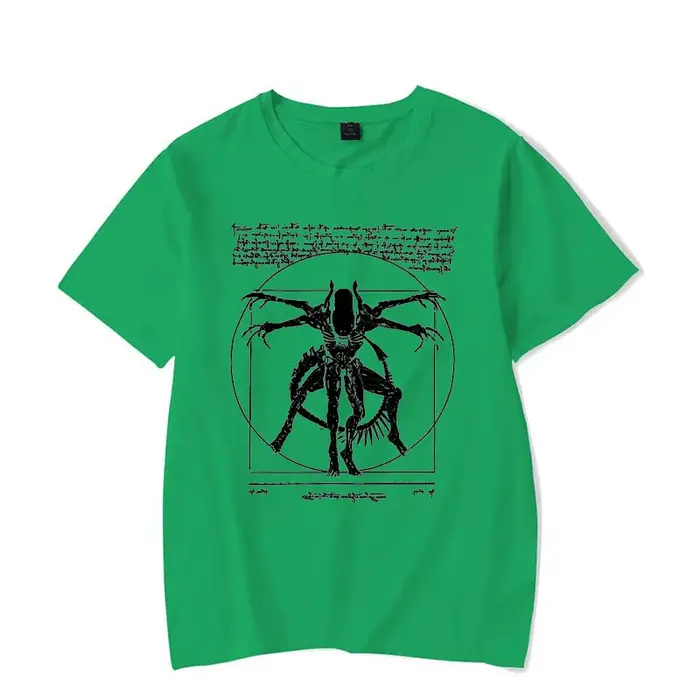 T-Shirt homme Alien-T-Shirt Gamer Da Vinci imprimé haut pour femme
