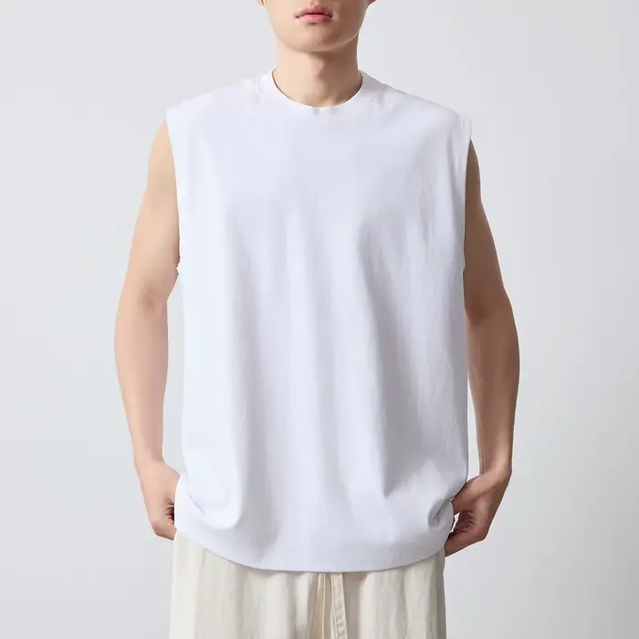 Débardeur Sport Urbain Homme – Nouvelle Collection Été 2026 – Couleur Unie Col Rond