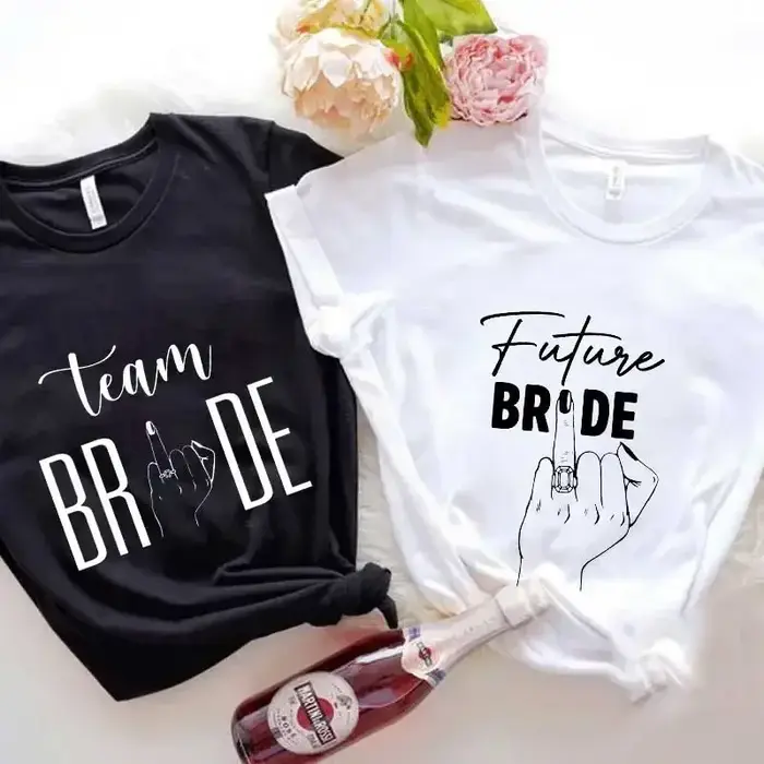 Haut d'été femme vêtements future mariée mariage Bachelorette T-shirt à manches courtes