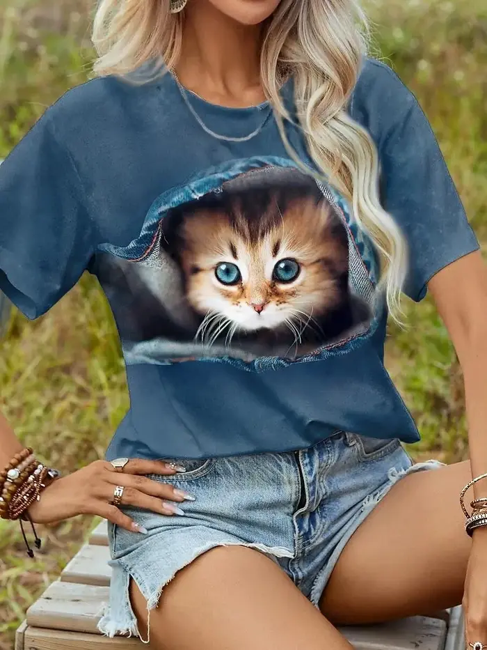 T-shirts mignons avec chatons