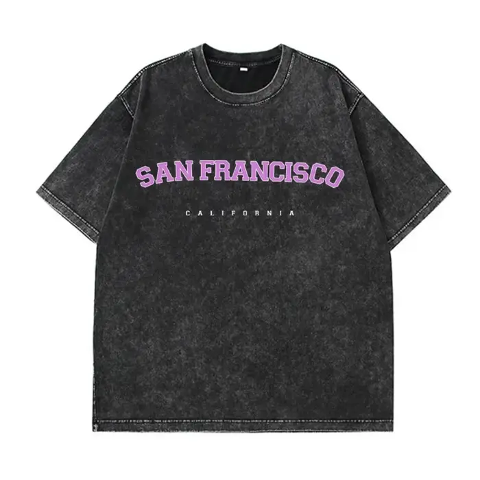 T-shirt American Street avec texte « Los Angeles » et imprimé voiture rose