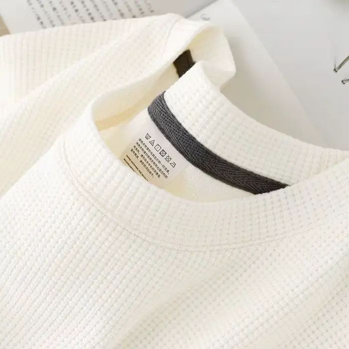 T-shirt gaufré à manches courtes pour hommes et femmes