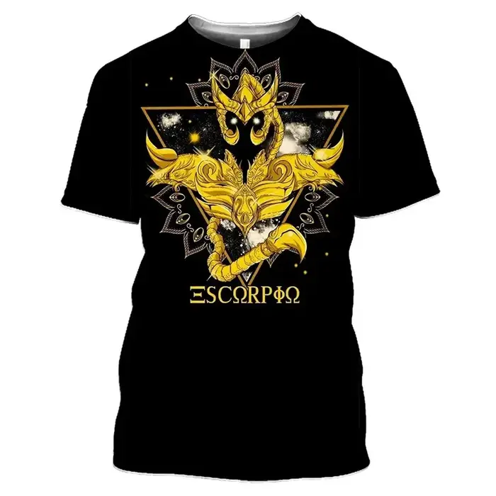 T-shirts imprimés 3D Saint Seiya Anime pour l'été