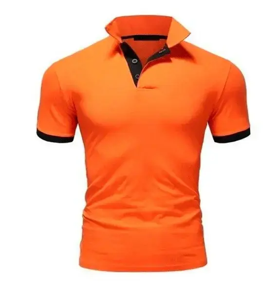 Polo d'été pour hommes, couleur contrastée, Design, doux et respirant, hauts de Sport décontractés, 