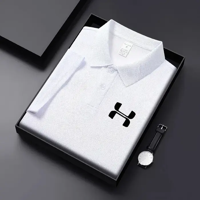 Nouveau Polo Homme Couleur Unie 2026 – T-shirt Boutonné à Manches Courtes