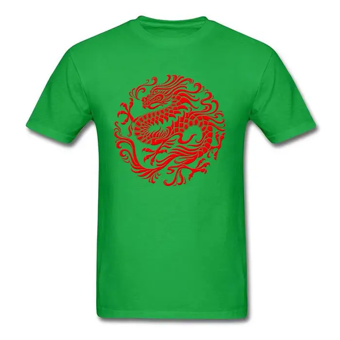 T-shirt ajusté hommes hauts traditionnel rouge