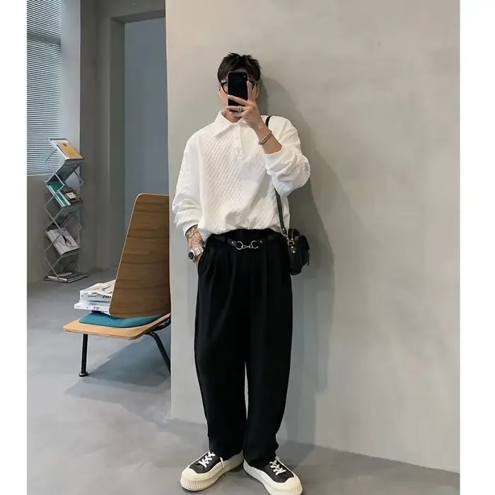 Nouveau Sweat-shirt à revers pour hommes