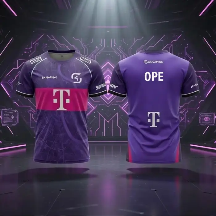 T-shirts personnalisés respirants pour joueurs d'été 2026 SK Gaming Esports Team – Uniforme d'entraînement et de compétition pour hommes et femmes