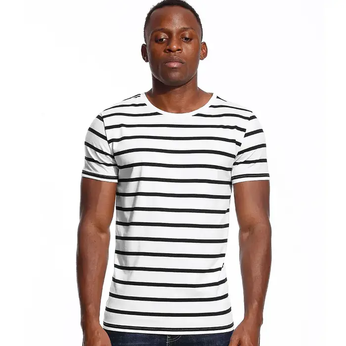 T-shirt à rayures larges et SAINT pour hommes